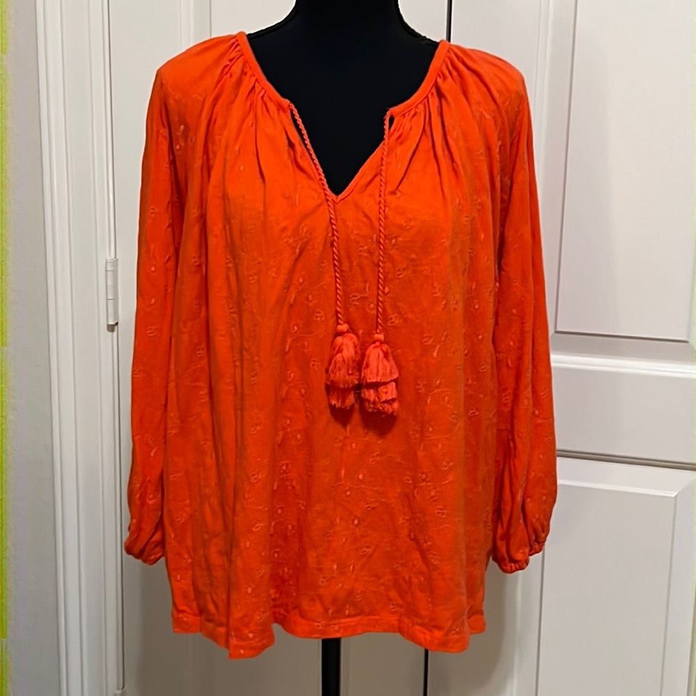 🧡J. Crew eyelet pheasant top